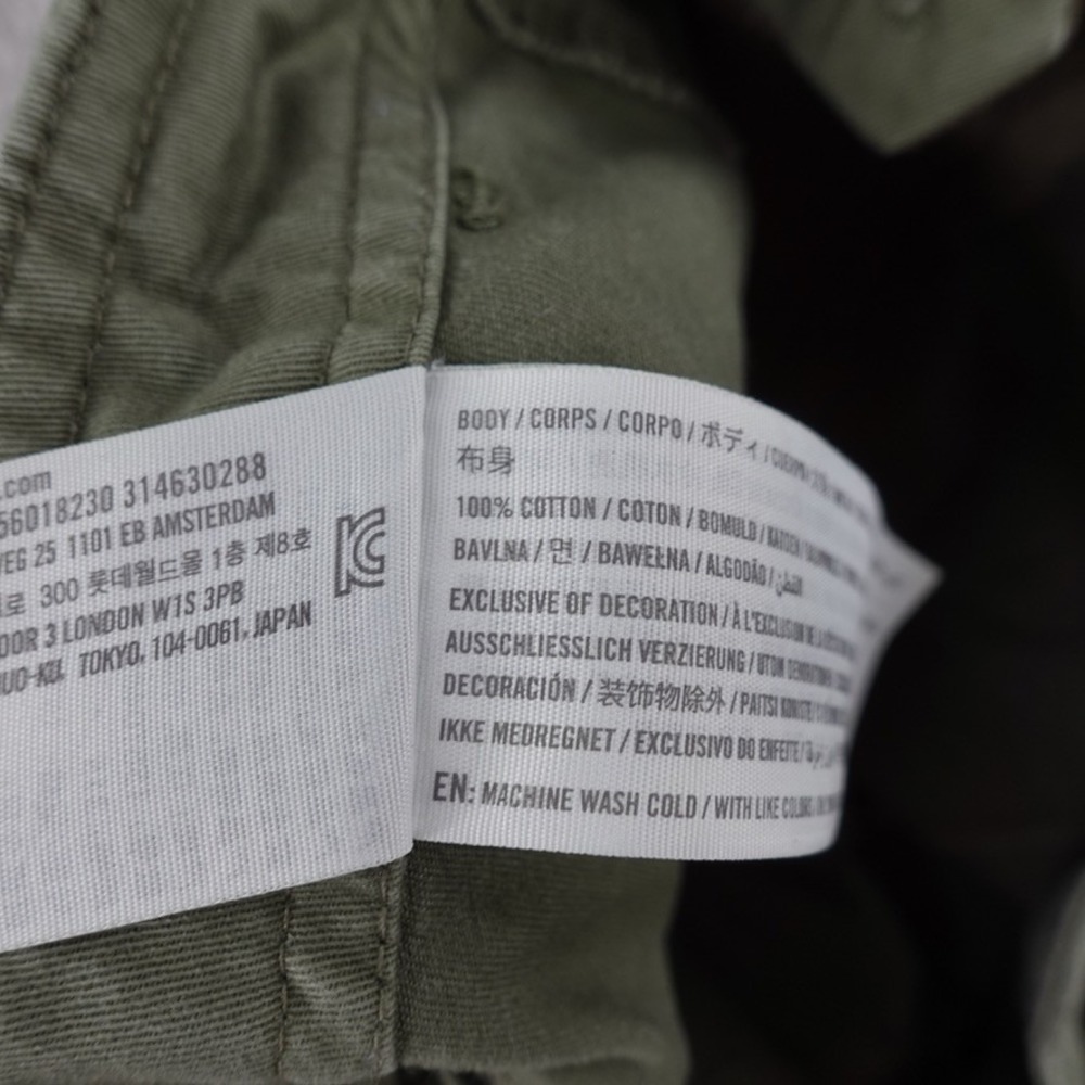 Abercrombie & Fitch Cargo Pants Women Size 12/31 Military Green Casual Bohemian - Picture 10 of 12